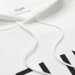 Celine Homme Logo-Print Cotton-Jersey Hoodie-White