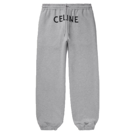CELINE HOMME Straight-Leg Logo-Embroidered Cotton-Blend Velour