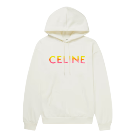 Celine Homme Oversized Logo-Print Cotton-Blend Hoodie