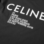 Celine Show Address Crew Neck Tee Black