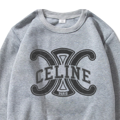Give spor Afvige Celine Triomphe Logo Printed Gray Sweatshirts