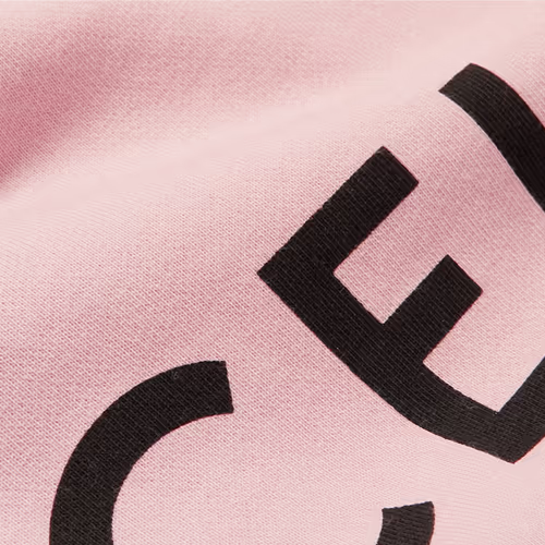 Vlekkeloos Mand Verstoring Celine Homme Logo-Print Cotton-Jersey Hoodie-Pink